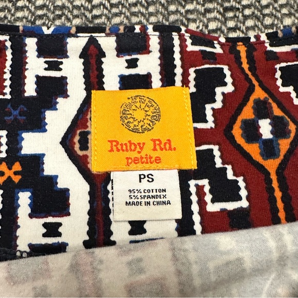 Ruby Rd. Multicolor Patterned Women's Top - Picture 4 of 8